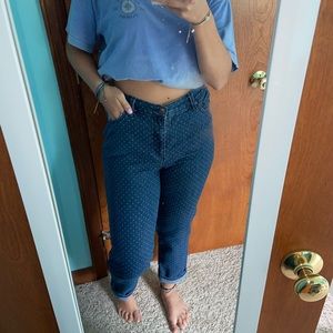 Polka Dot Blue Jeans